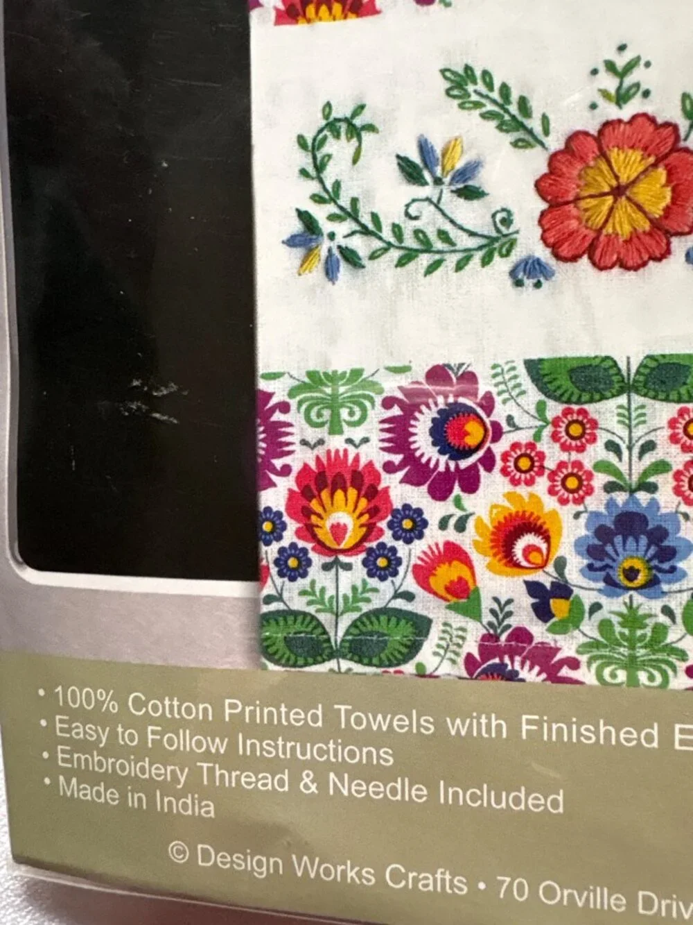 Kitten & Floral Embroidery Towel Kits 20